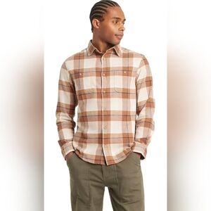 GOODFELLOW & CO. PLAID BRUSHED FLANNEL SHIRT